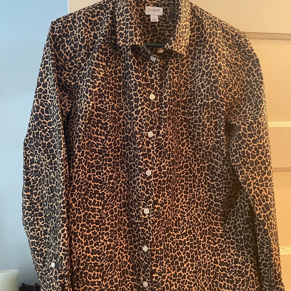 JCREW Leopard Shirt